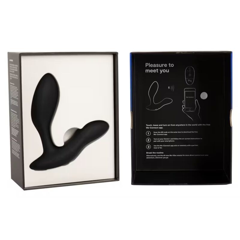 WE VIBE VECTOR MASAJEADOR DE PRoSTATA NEGRO CONTROL REMOTO