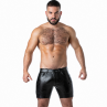 LOCKER GEAR PUNCH HOLE LEATHERETTE PANTALoN CORTO CARGO NEGRO S