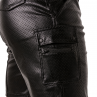 LOCKER GEAR PUNCH HOLE LEATHERETTE CORTE HOLGADO PANTALoN CORTO CARGO NEGRO S