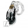 HIDDEN DESIRE EXTREME PENIS GEAR JAULA DE CASTIDAD CON ELECTROESTIMULACIoN Y CONTROL REMOTO TRANSPARENTE