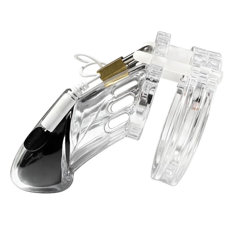 HIDDEN DESIRE EXTREME PENIS GEAR JAULA DE CASTIDAD CON ELECTROESTIMULACIoN Y CONTROL REMOTO TRANSPARENTE