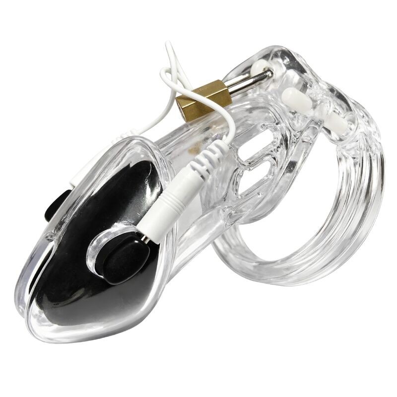 HIDDEN DESIRE EXTREME PENIS GEAR JAULA DE CASTIDAD CON ELECTROESTIMULACIoN Y CONTROL REMOTO TRANSPARENTE